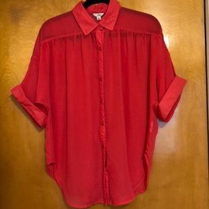 Coral Guess Button Down